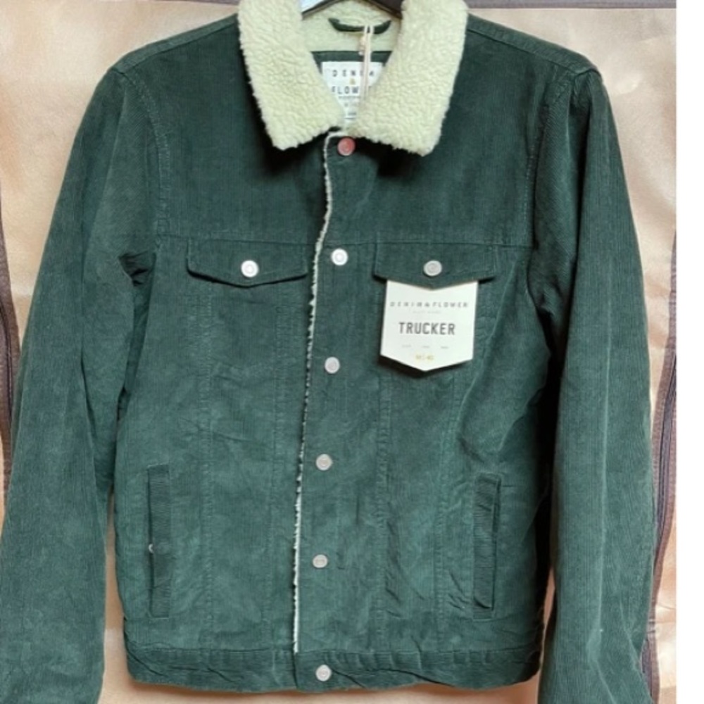 Corduroy jacket dark green